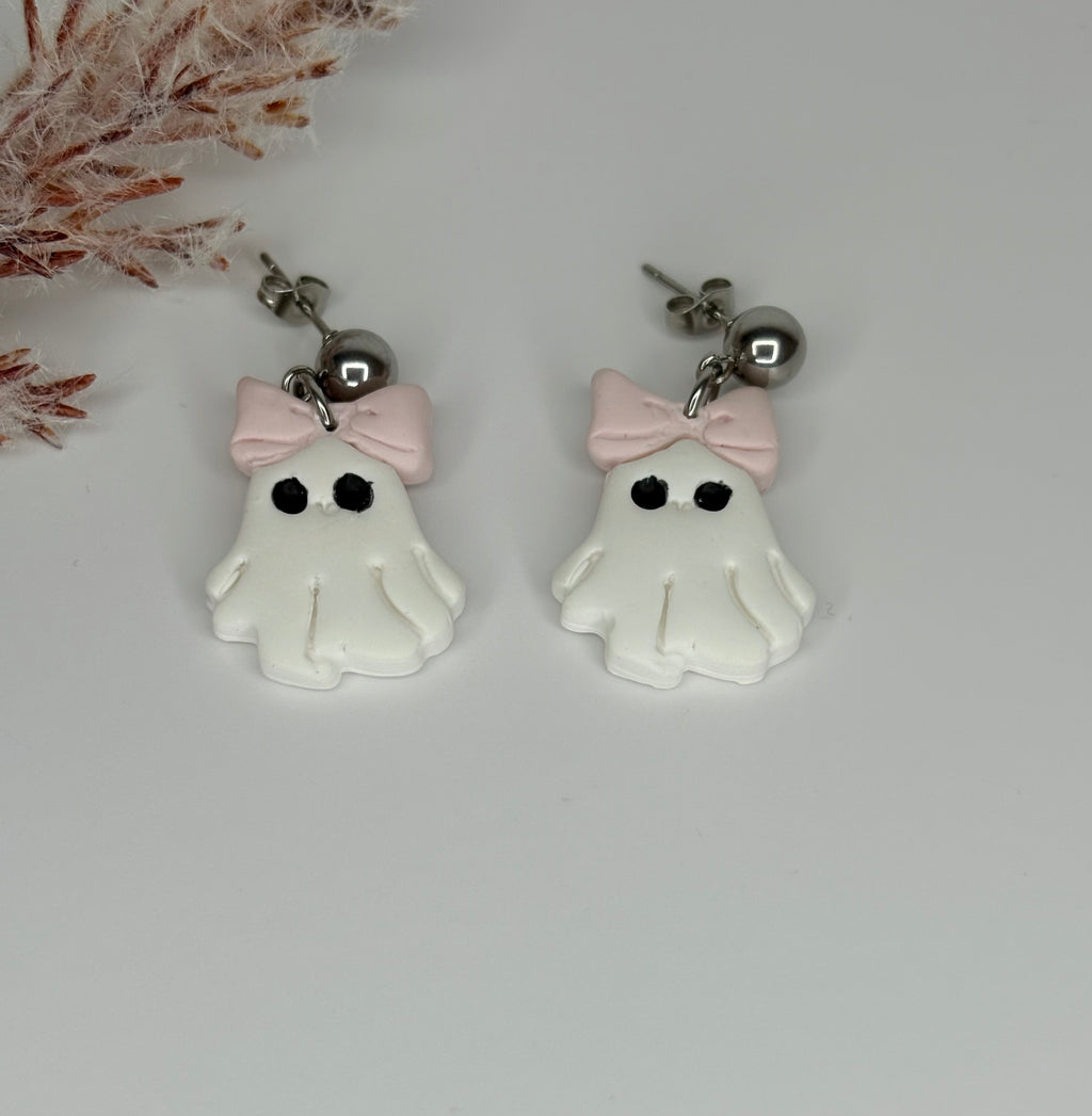 Pendientes Halloween Fantasma lazo