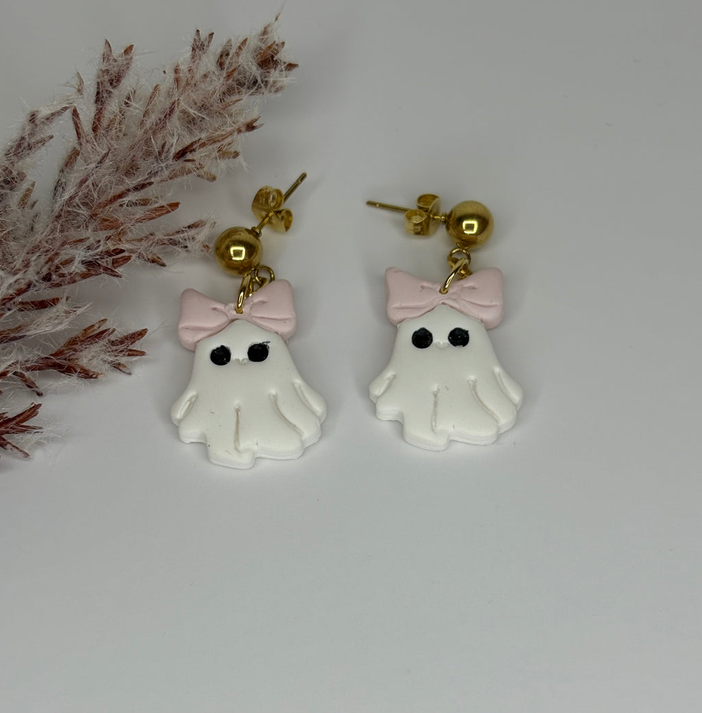 Pendientes Halloween Fantasma lazo
