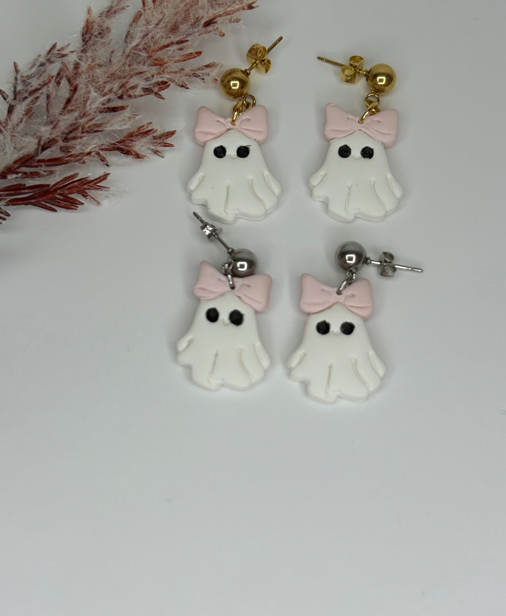Pendientes Halloween Fantasma lazo