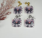 Pendientes Halloween Resina y Lazo negro