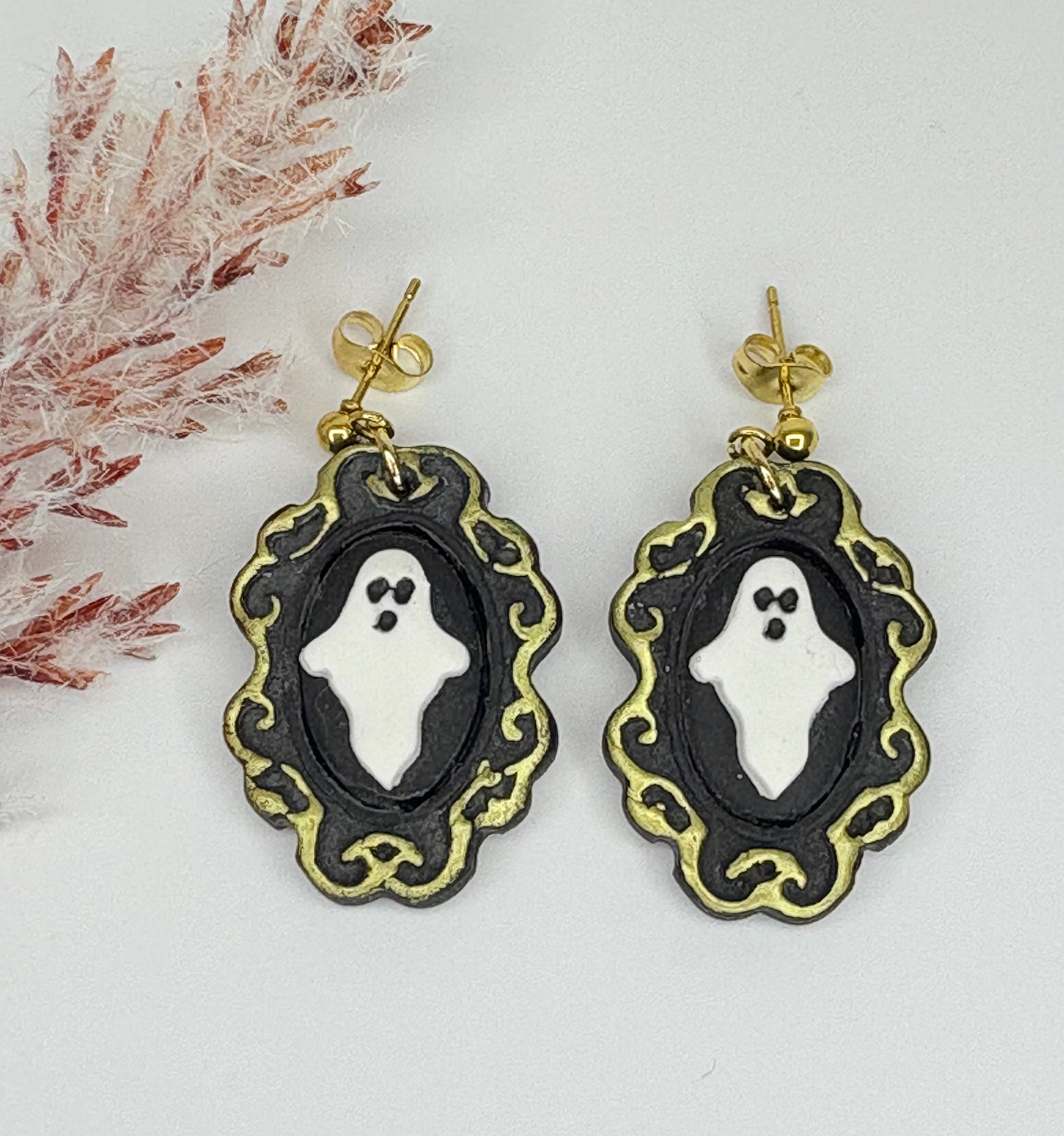 Pendientes Halloween Marco con fantasma