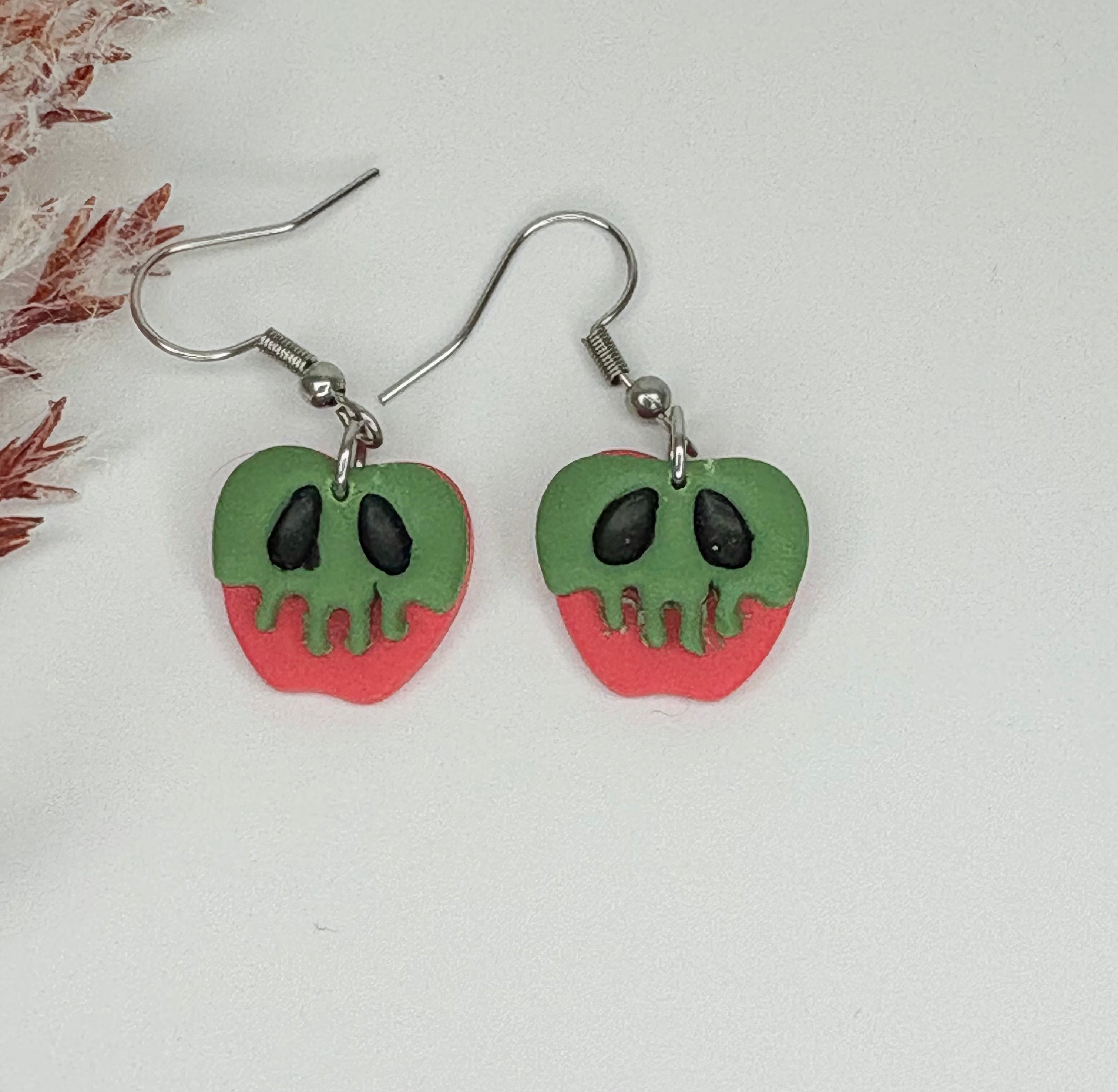 Pendientes Halloween Manzana Calavera