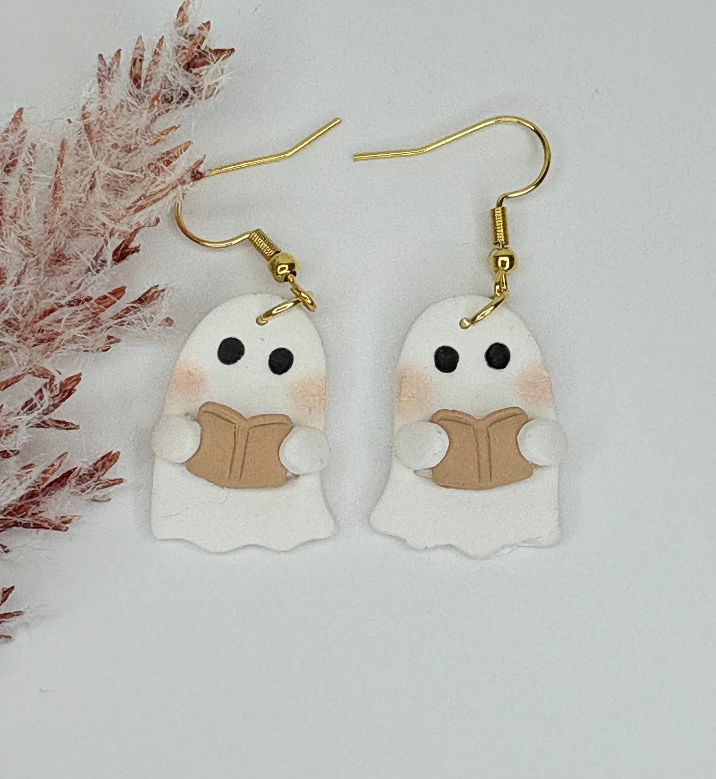 Pendientes Halloween Fantasma Libro