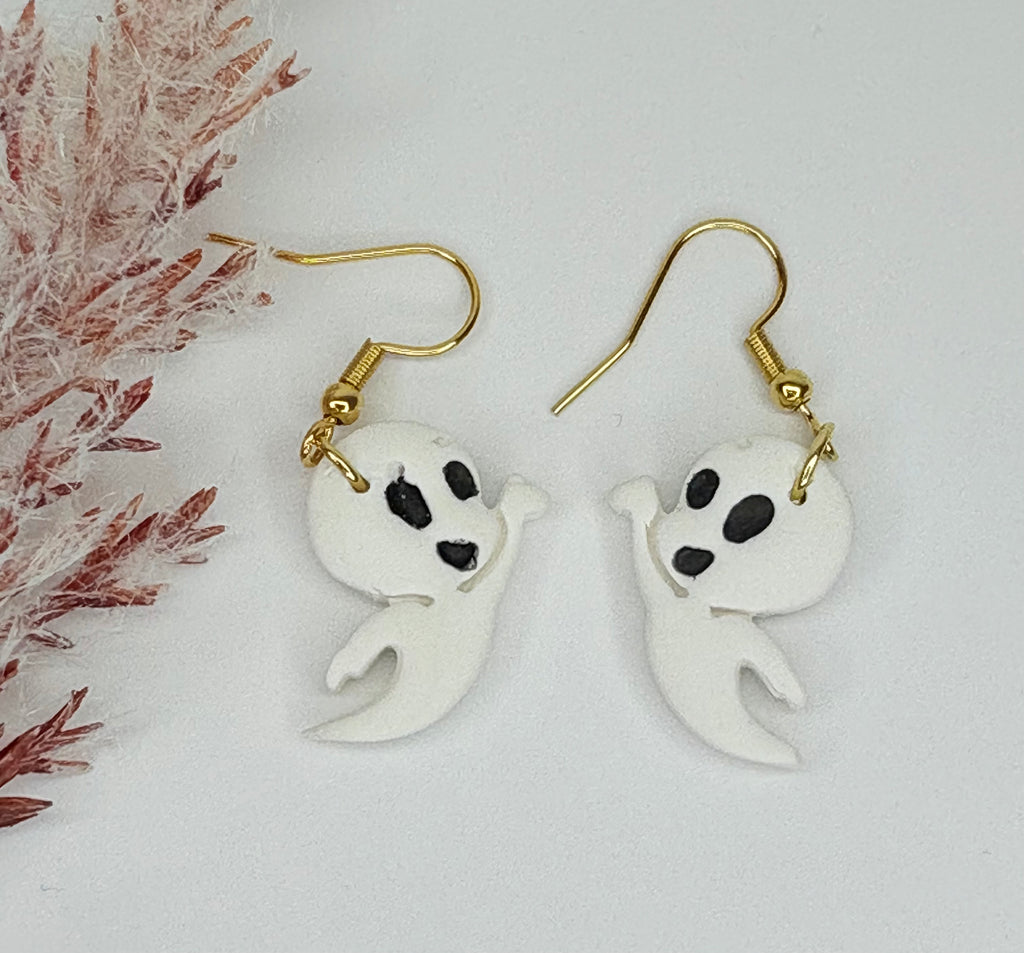 Pendientes Halloween Fantasma Blanco
