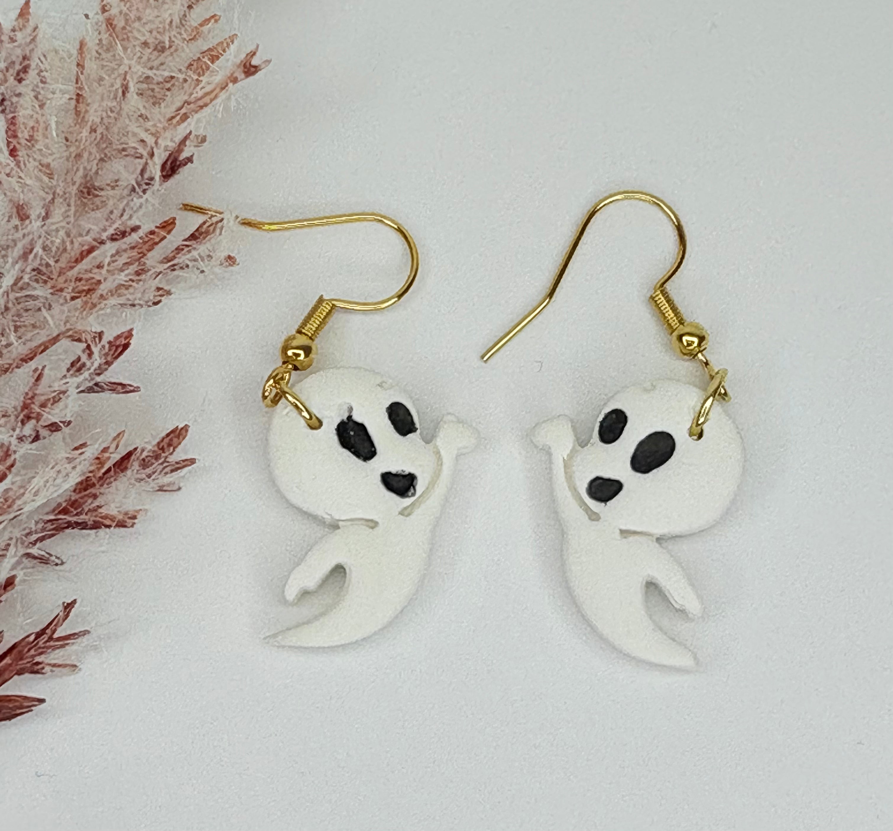 Pendientes Halloween Fantasma Blanco