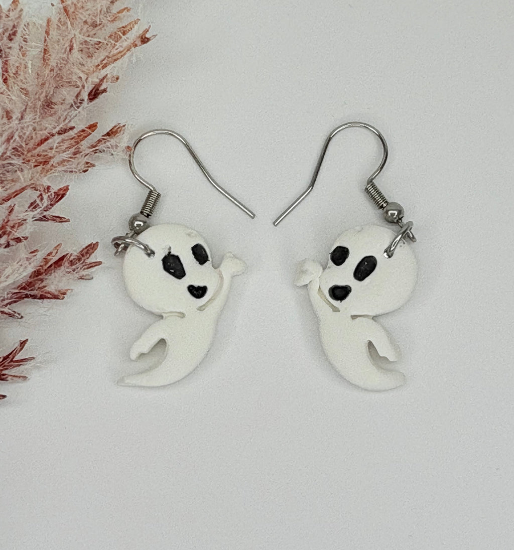 Pendientes Halloween Fantasma Blanco