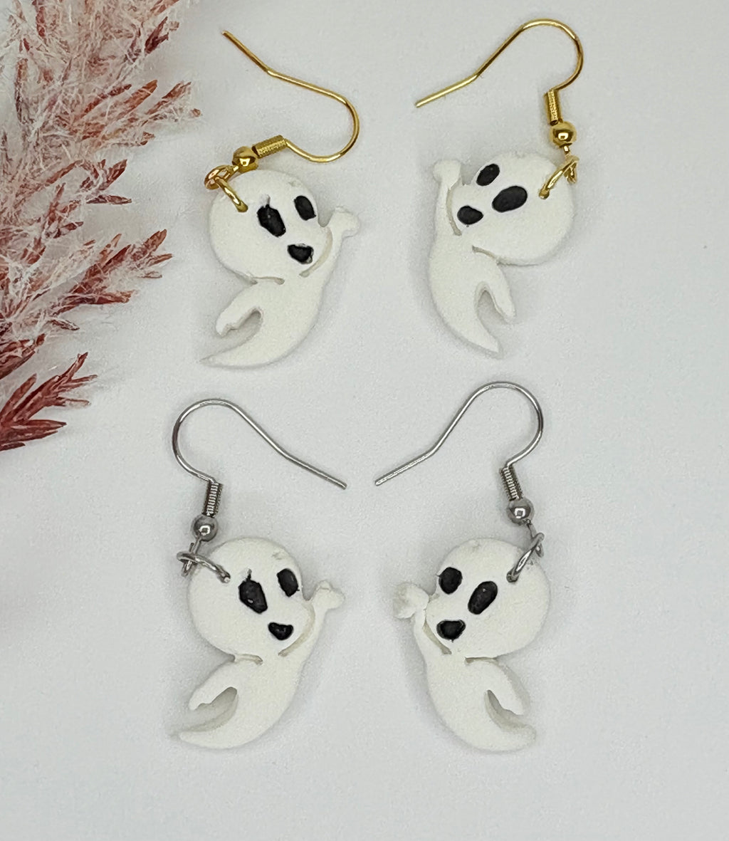 Pendientes Halloween Fantasma Blanco