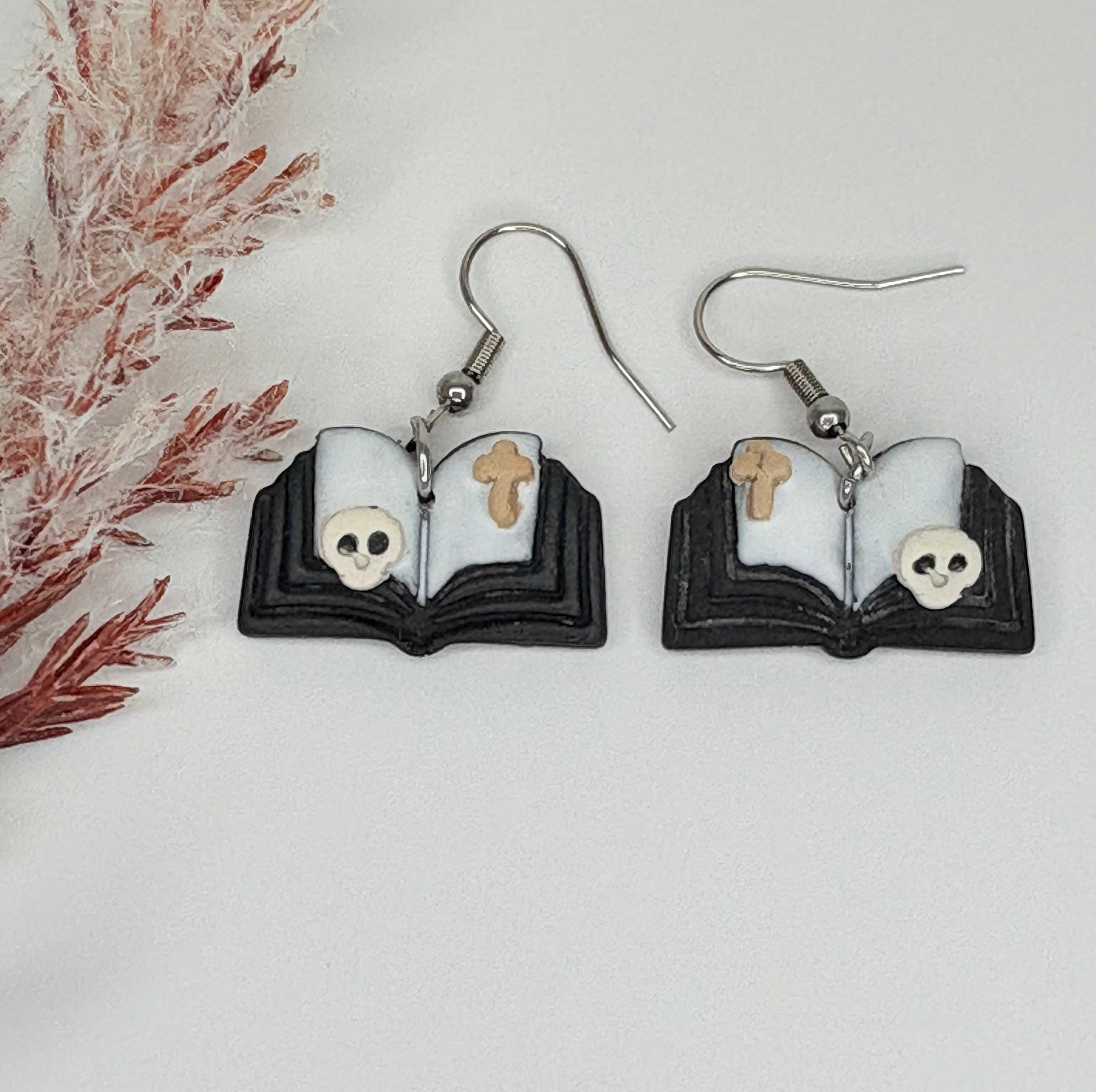 Pendientes Halloween Libro calavera