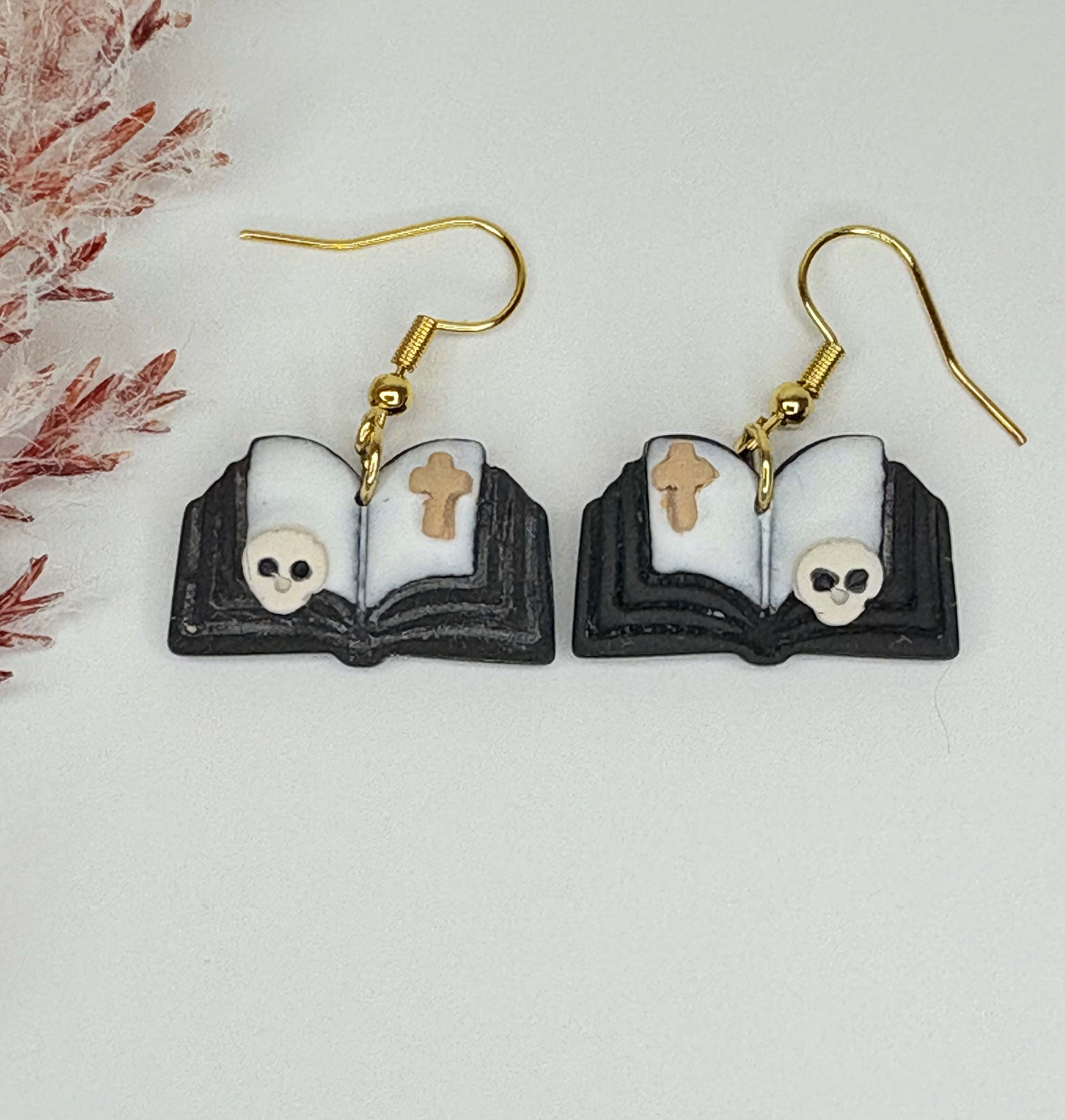 Pendientes Halloween Libro calavera