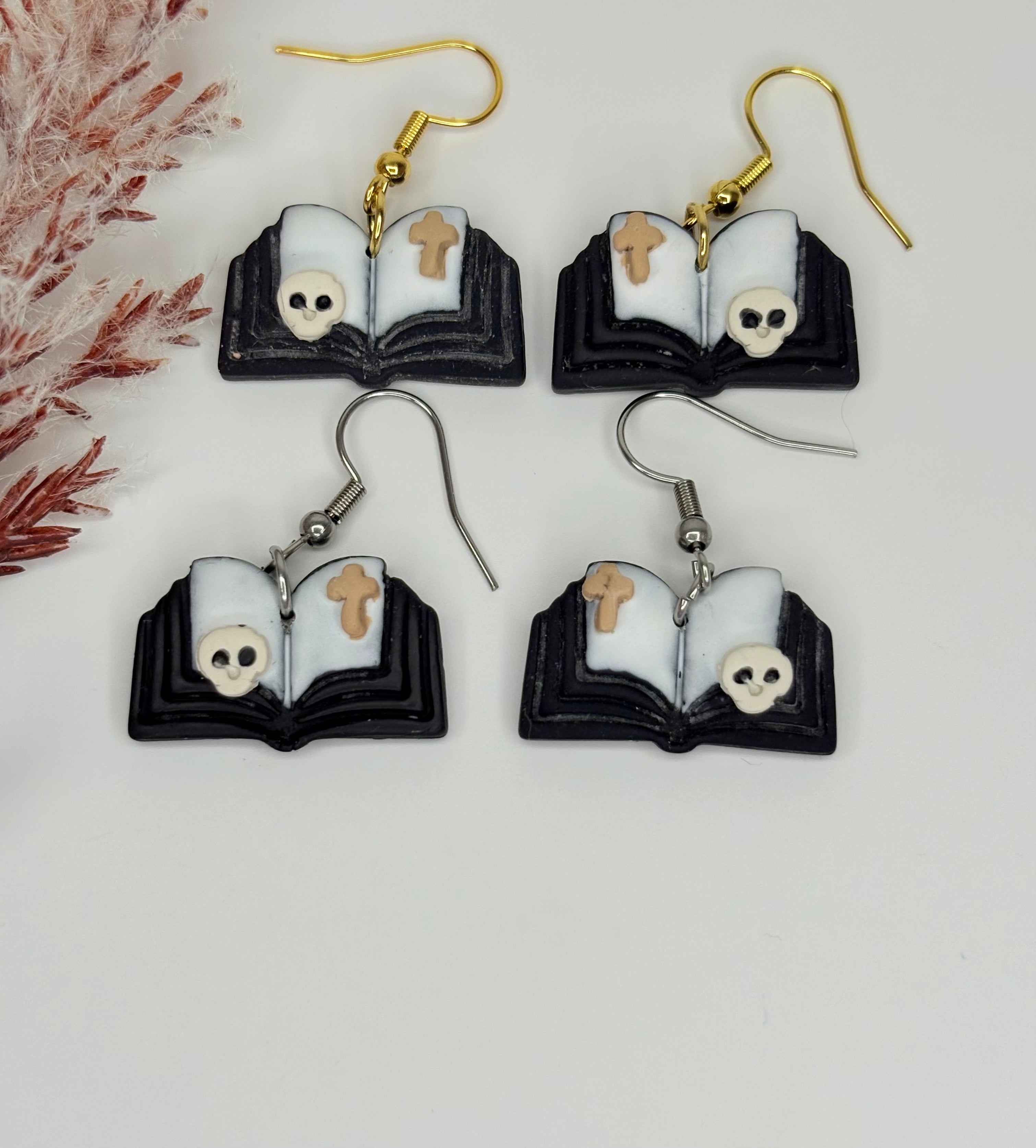 Pendientes Halloween Libro calavera