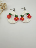 Pendientes lagrima floral