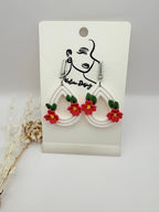 Pendientes lagrima floral