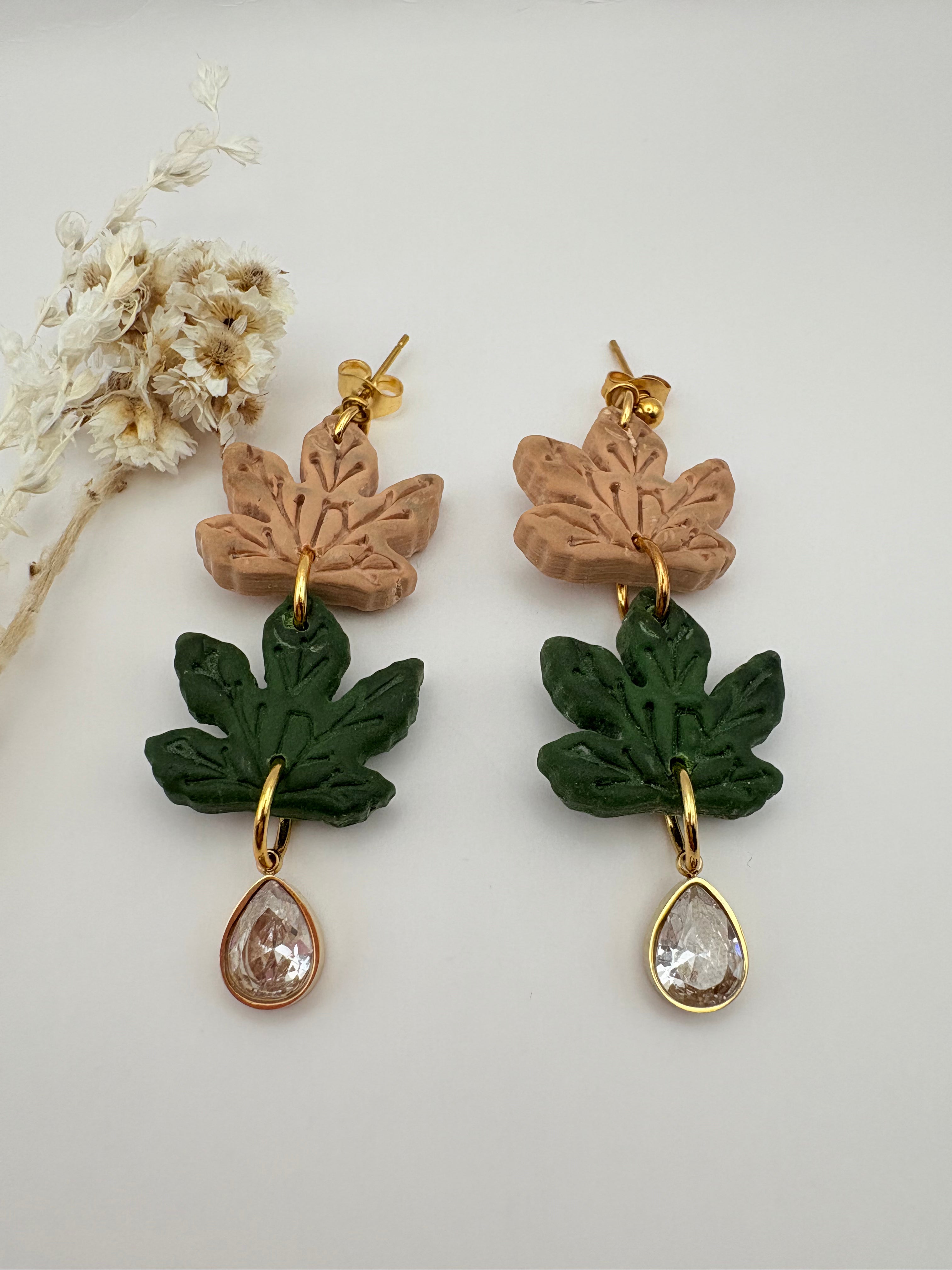 Pendientes hojas otoño