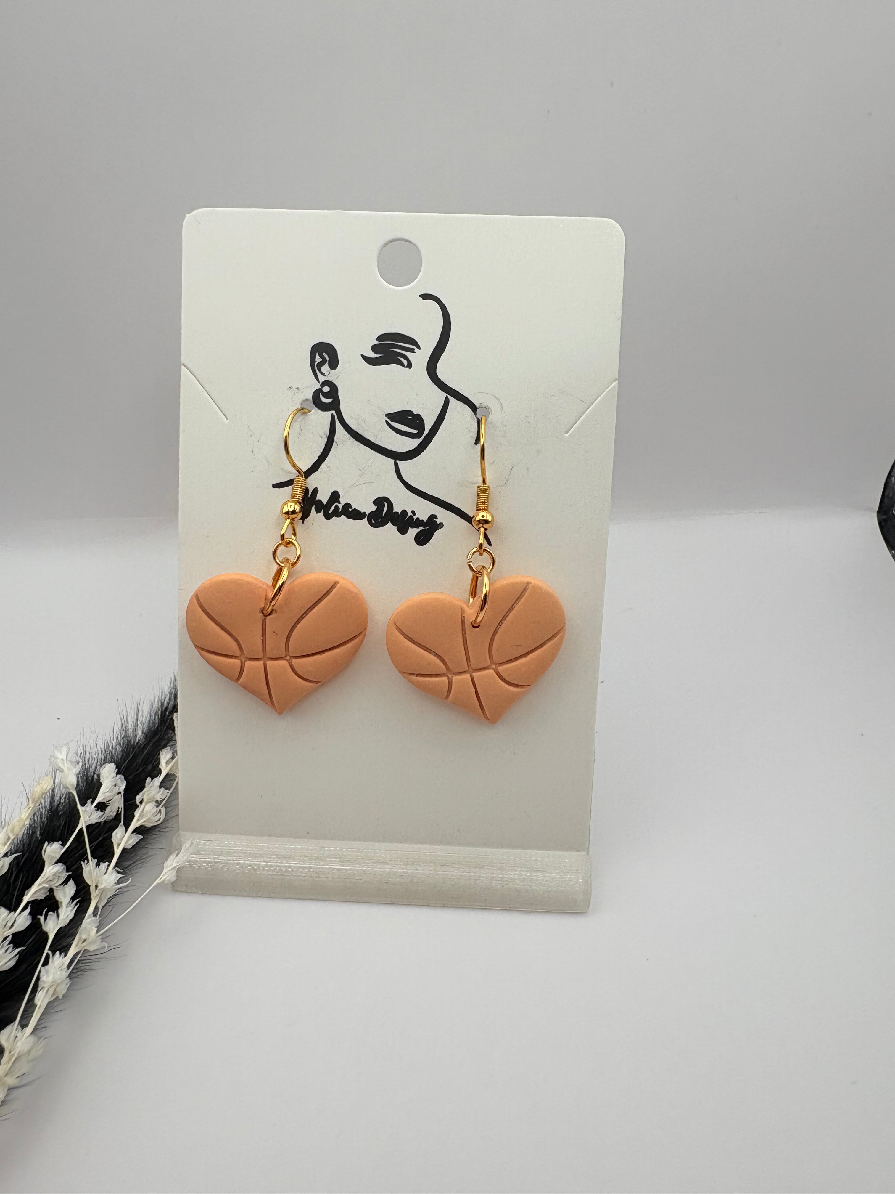 Pendientes corazon Basketball