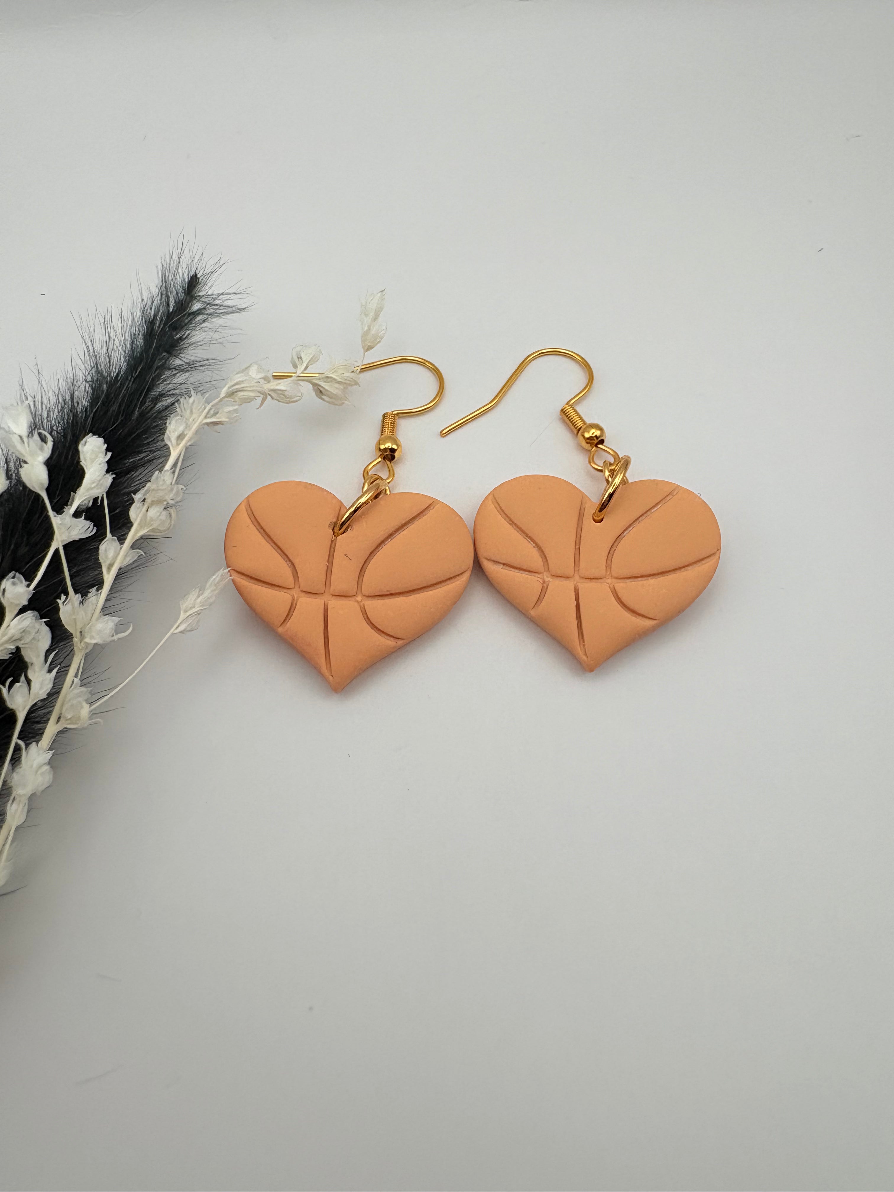 Pendientes corazon Basketball
