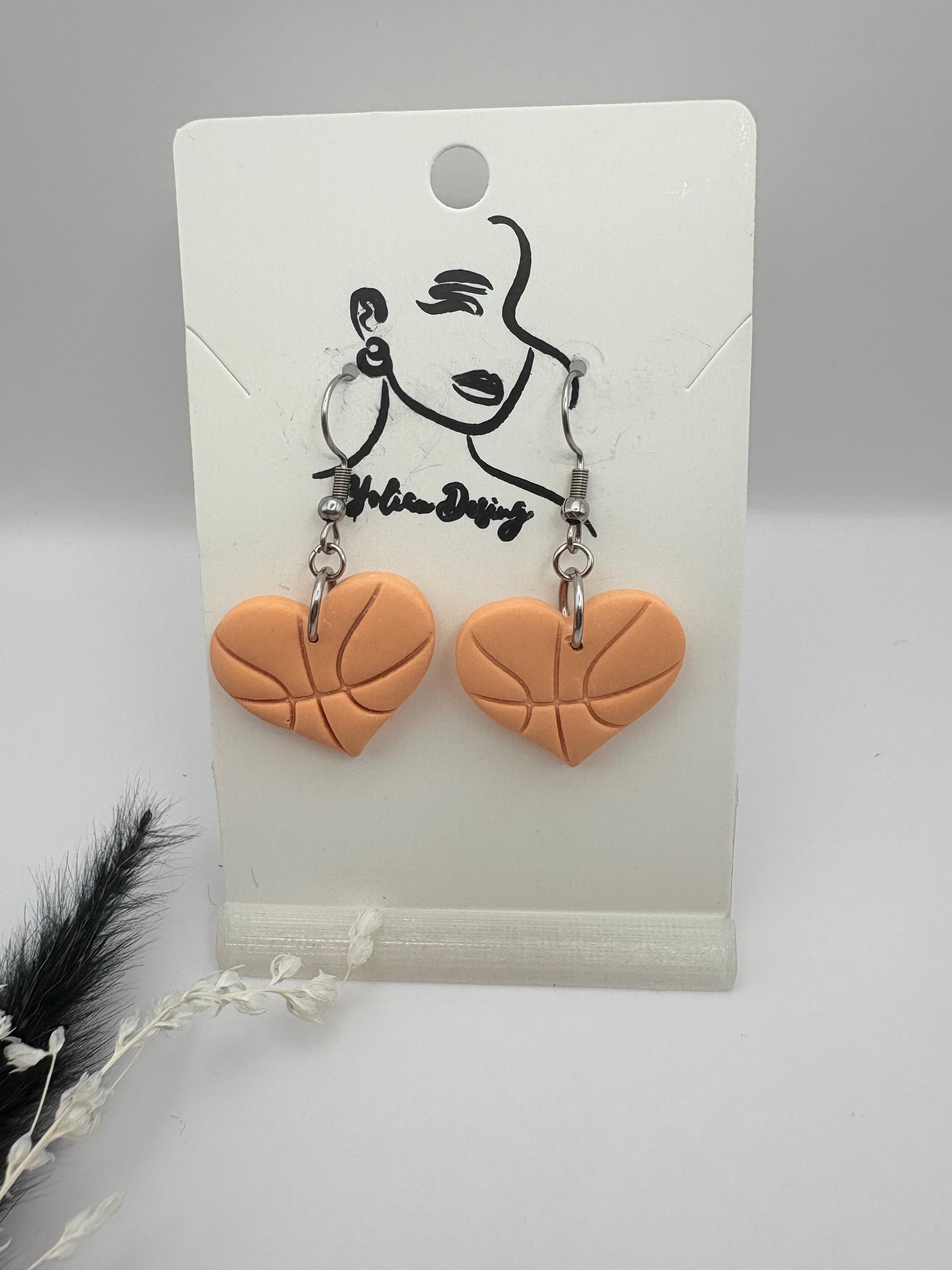 Pendientes corazon Basketball