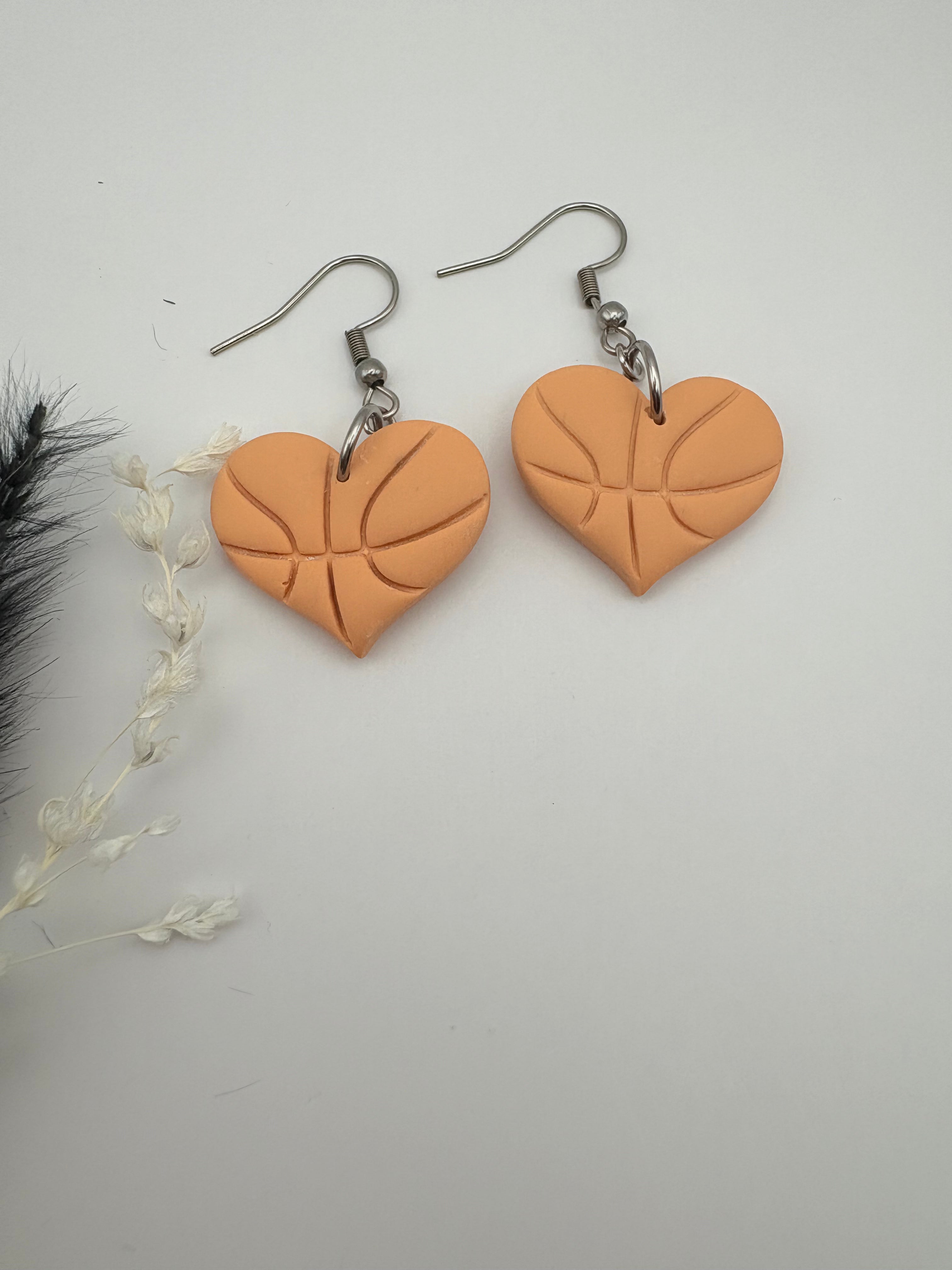 Pendientes corazon Basketball