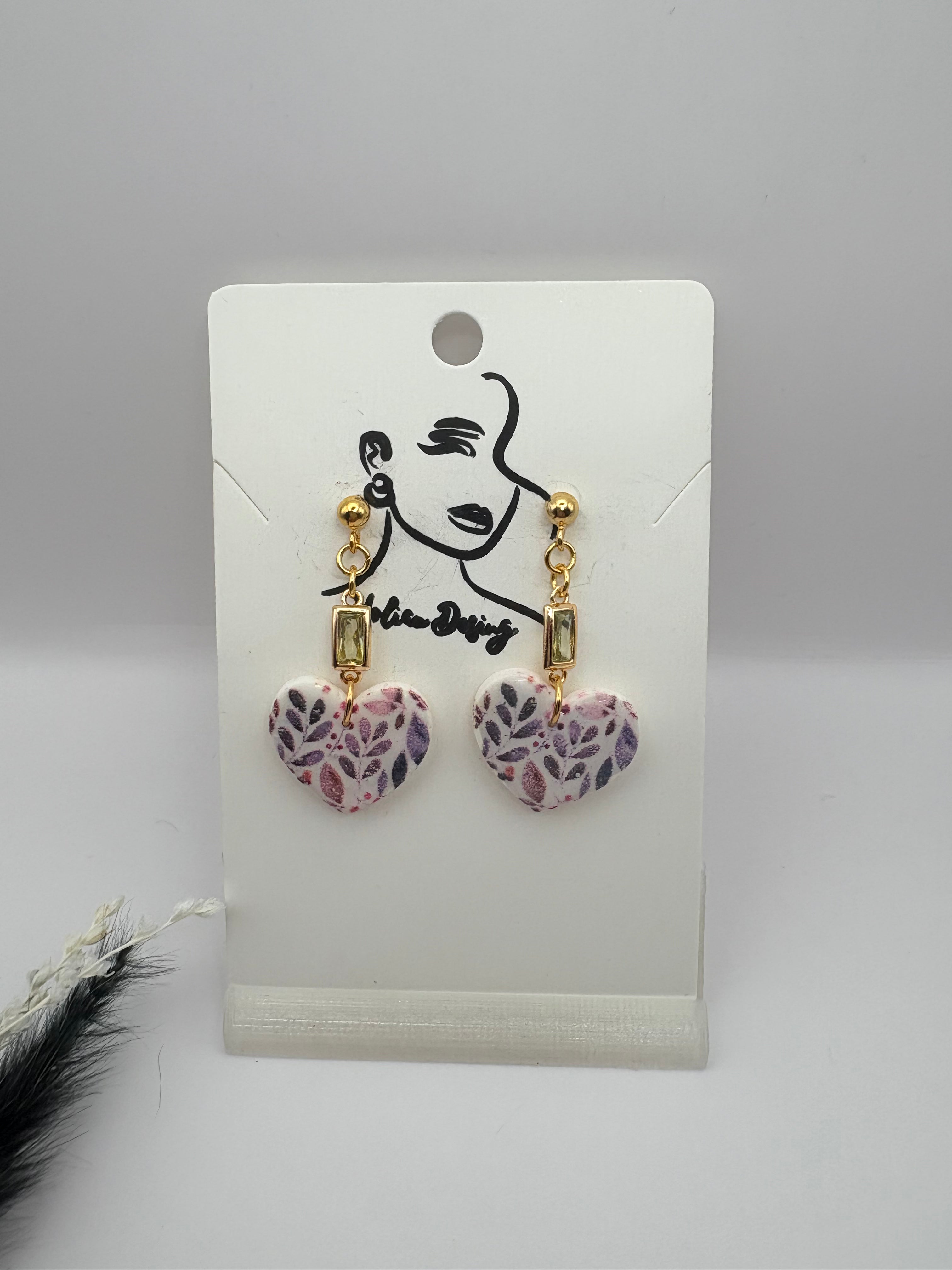 Pendientes Corazón ilustrado