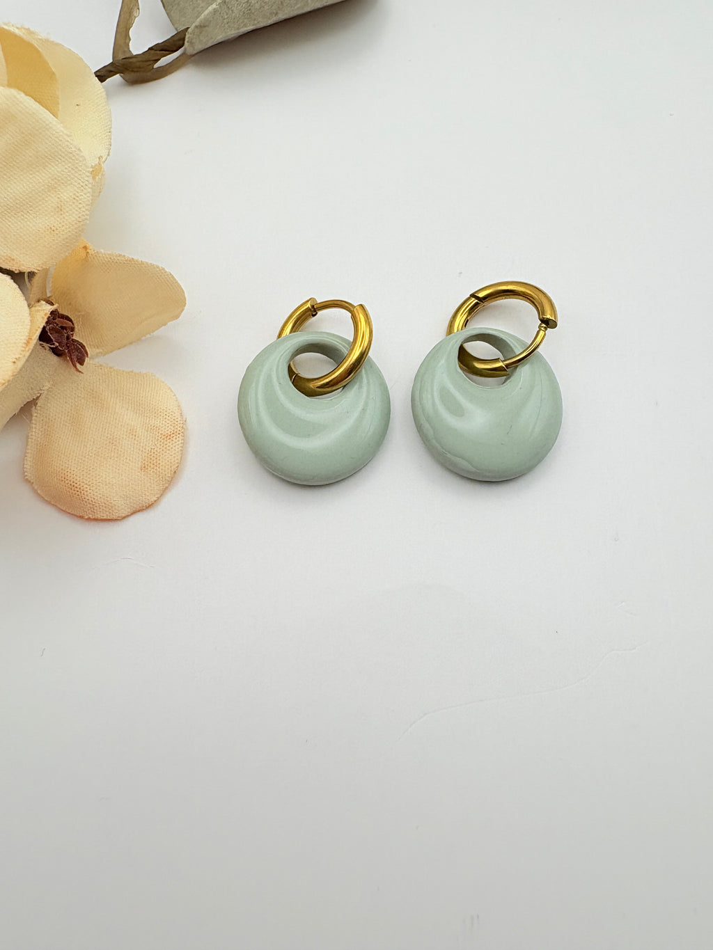 Pendientes Organic Verde Mar