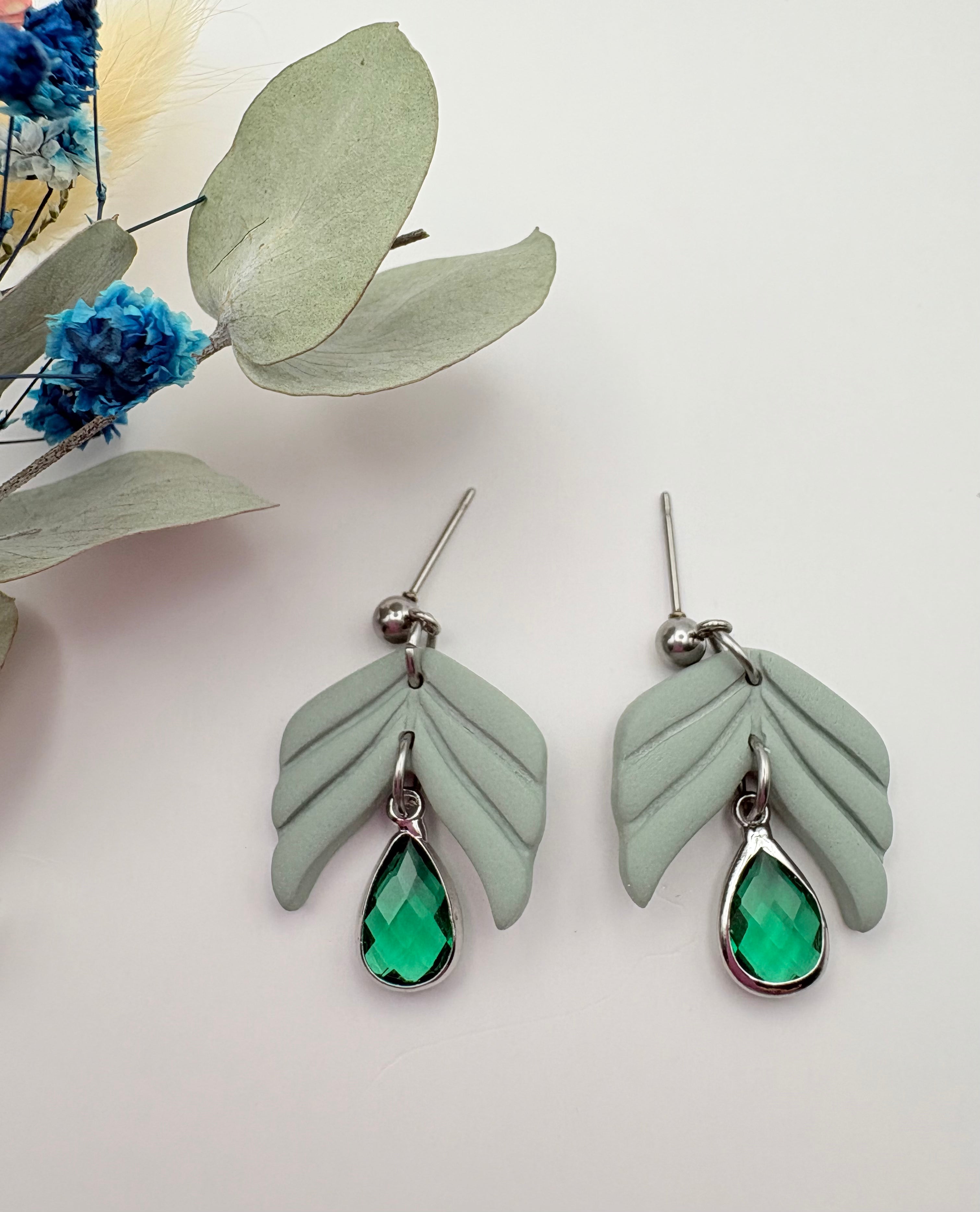 Pendientes Oryn Verde