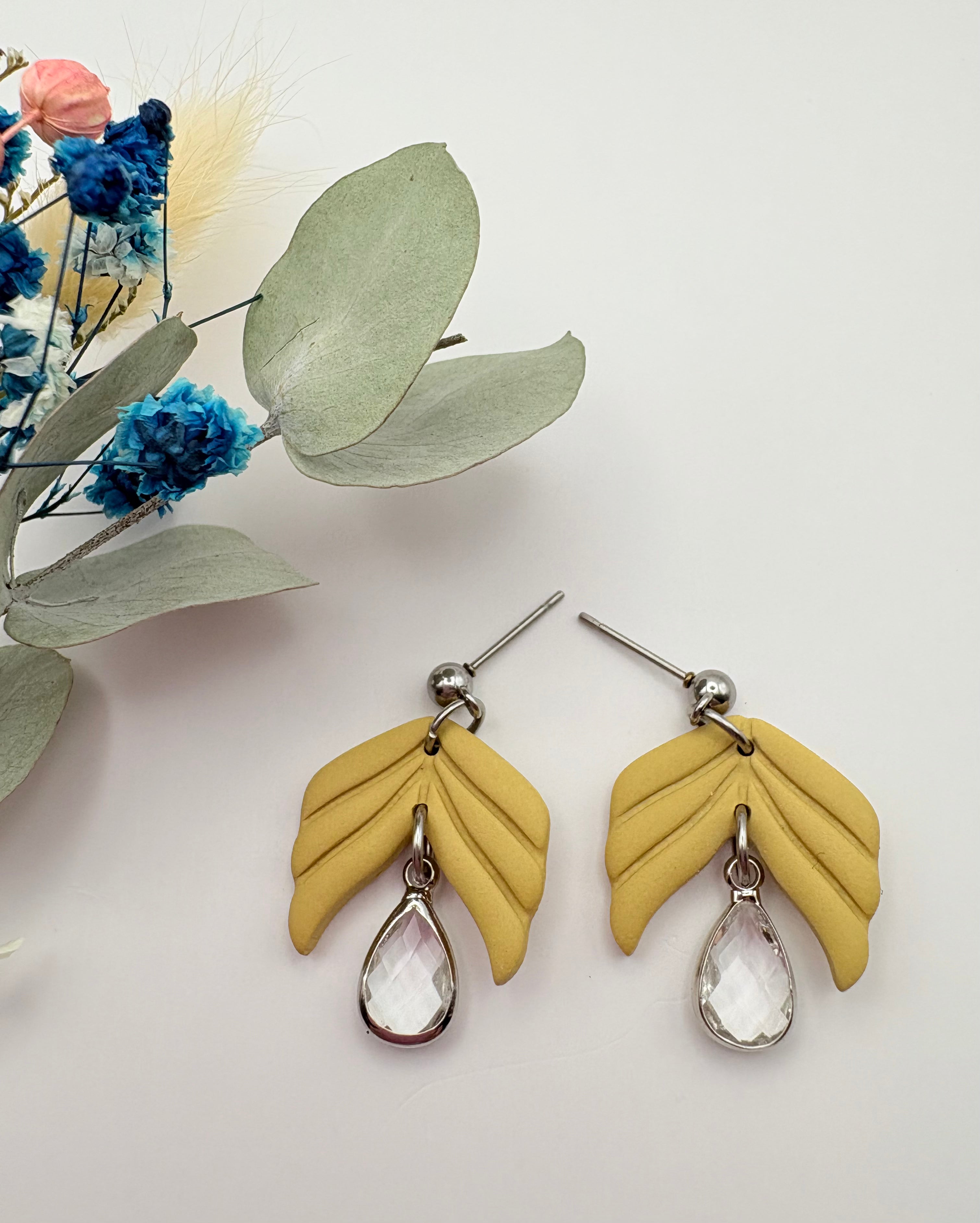 Pendientes Oryn Mostaza