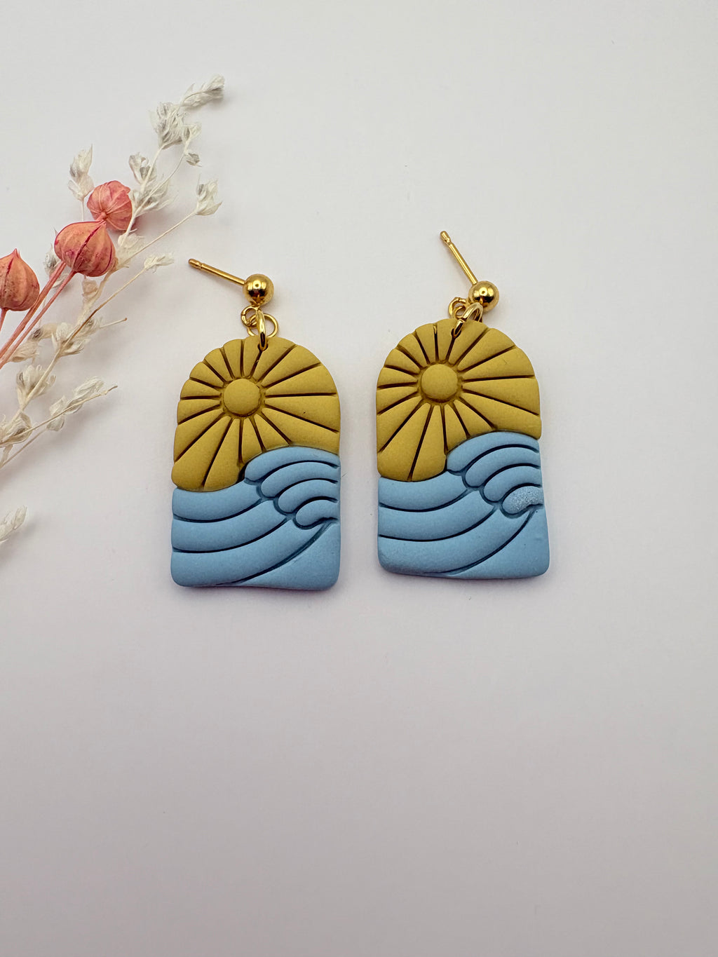 Pendientes Puesta de Sol | Arcilla Polimérica