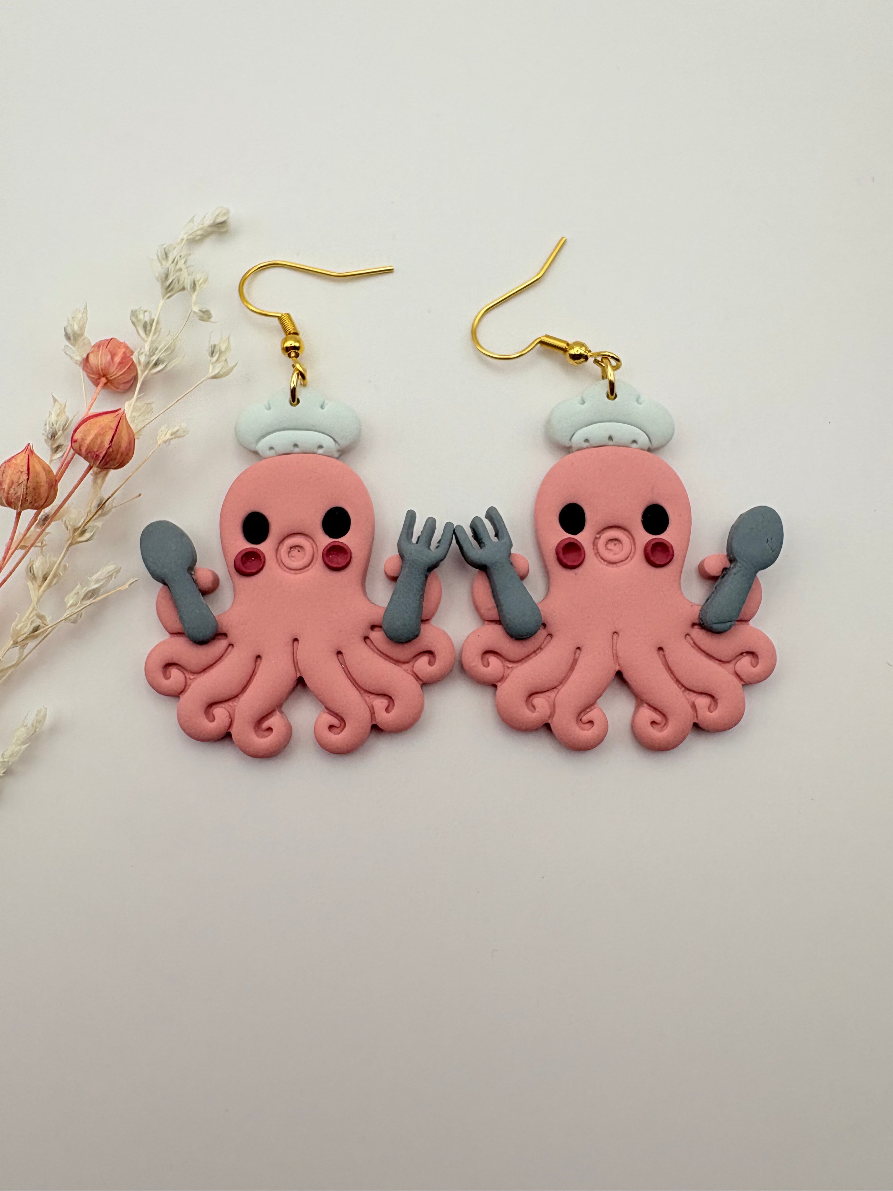 Pendiente Pulpo Cocinero Grande