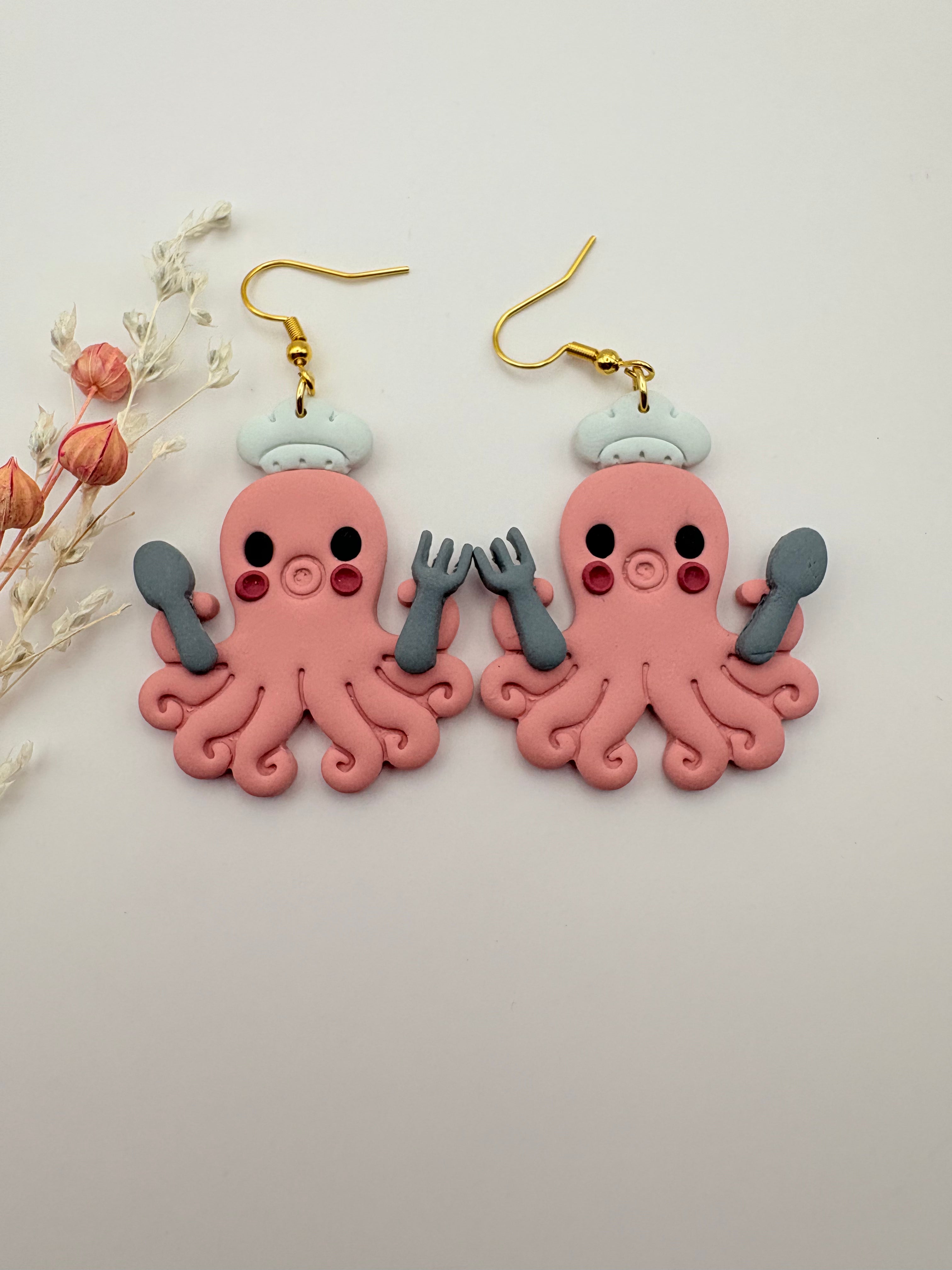 Pendiente Pulpo Cocinero Grande